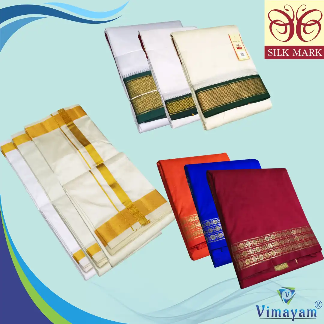PURE SILK DHOTIES  – SILK DHOTIES | Vimayam Dhoties